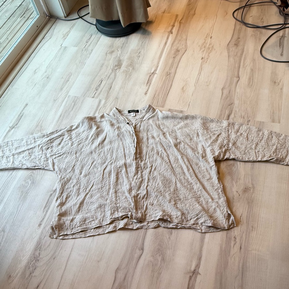 eskandar Beige Button Down Shirt